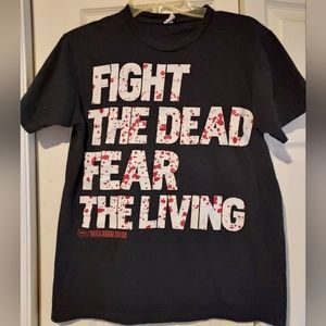 AMC Mens The Walking Dead T Shirt Black Size M Fight The Dead Fear The Living